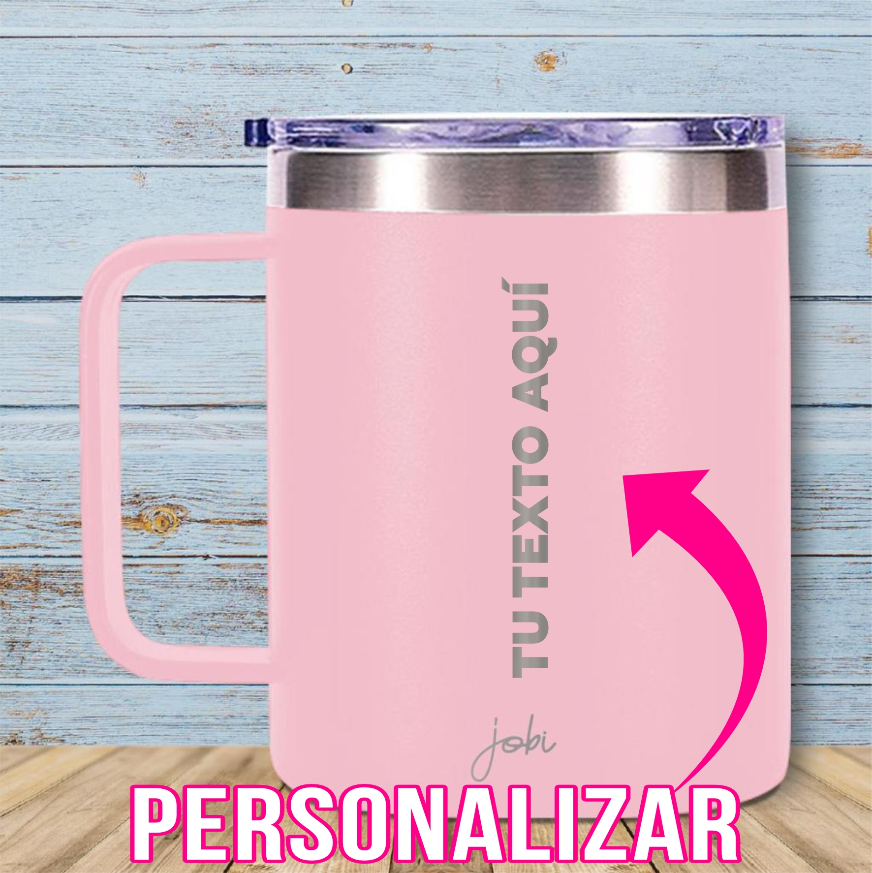 Taza Termica 12oz Rosa