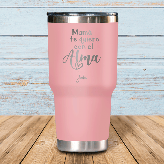 Mamá, te quiero con el alma - Vaso térmico